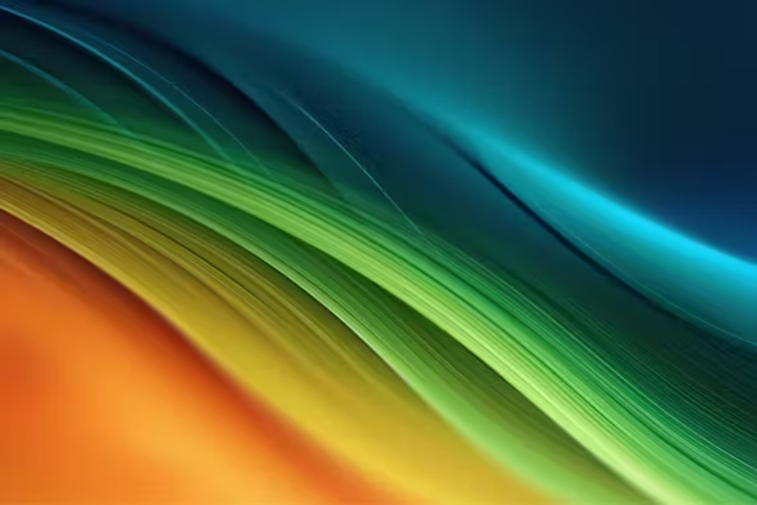 6071 独特风格多彩波浪背景-Multicolored Waves Background Set