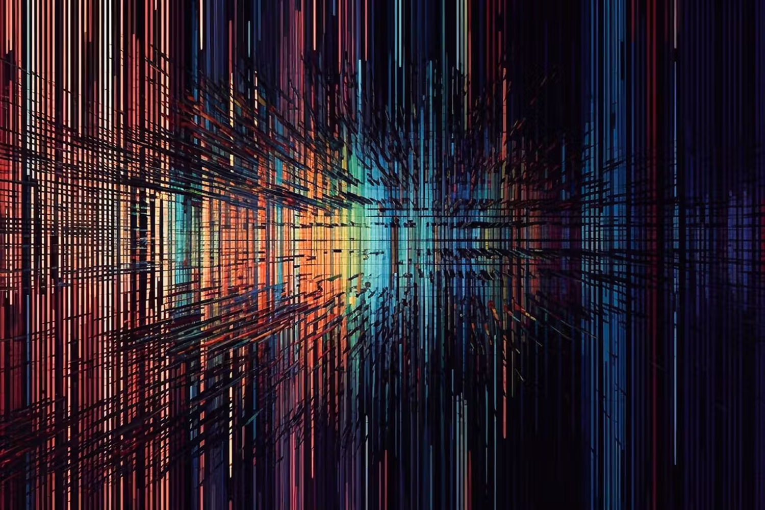 6075 未来感故障梯度流动光谱闪烁背景素材-Futuristic Glitch Backgrounds