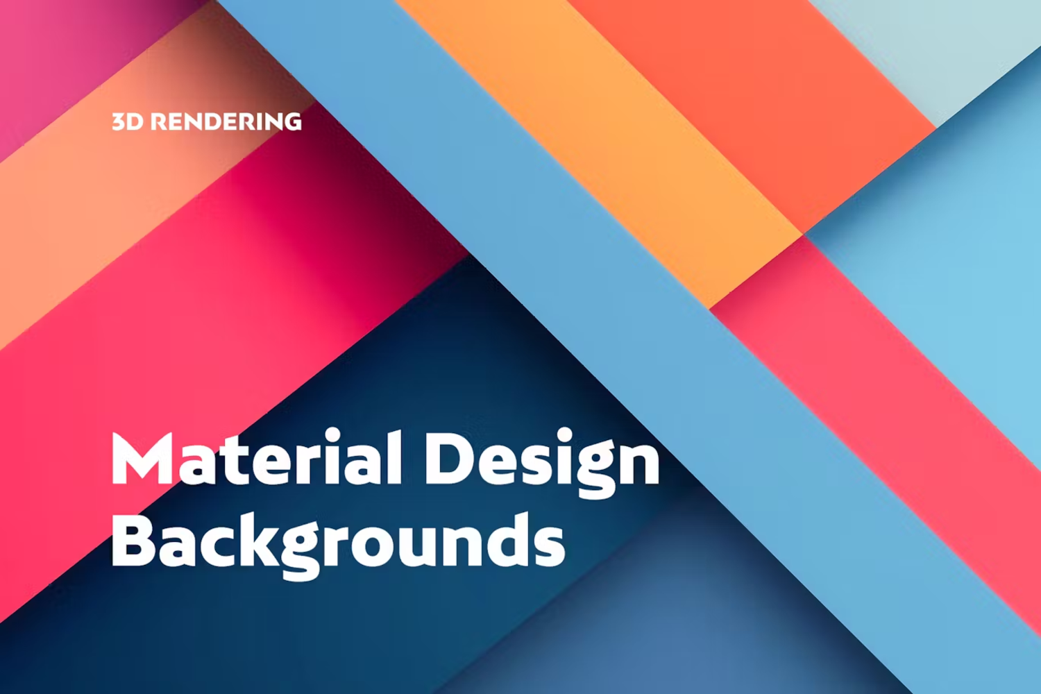 6077 创意运动瓷砖形式3D背景-Colorful Material Design 3D Backgrounds