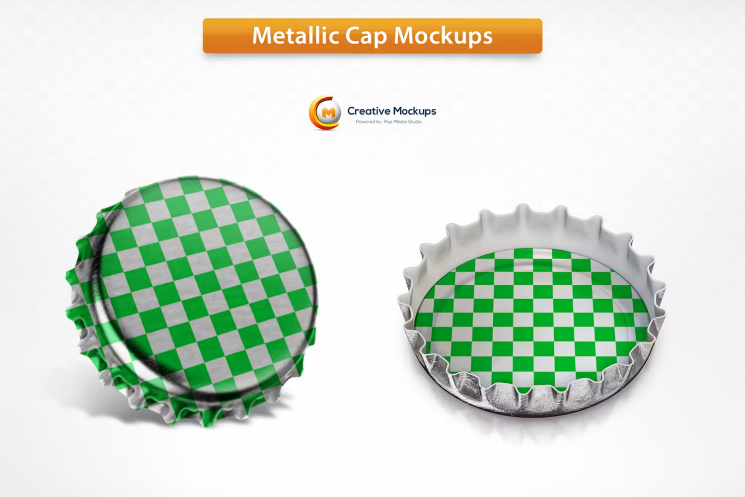 6106 高级创意金属瓶盖PSD样机模板-Metallic Cap Mockups