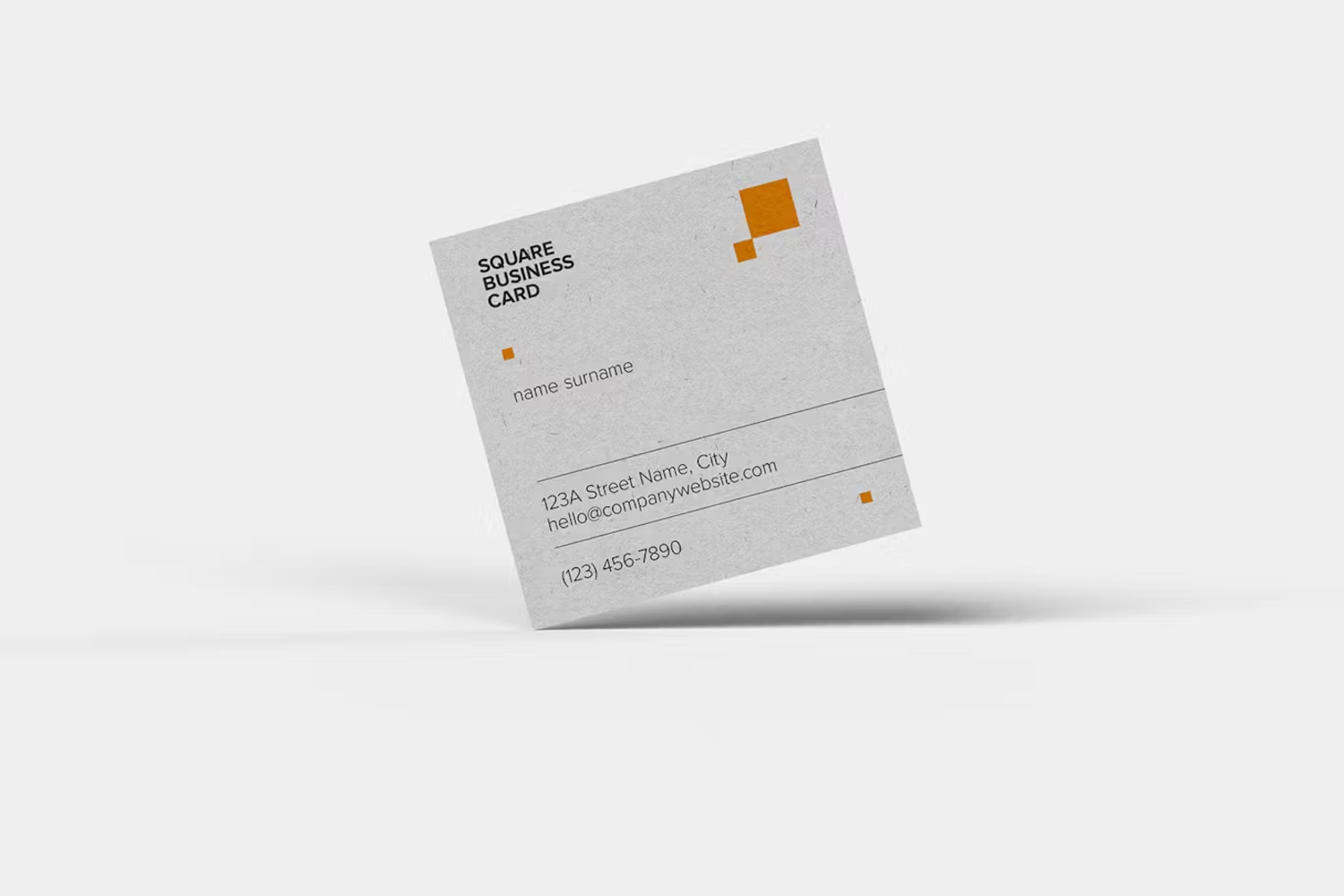 6108 品牌展示方形名片PSD样机模型-SquareBusinessCardMockup