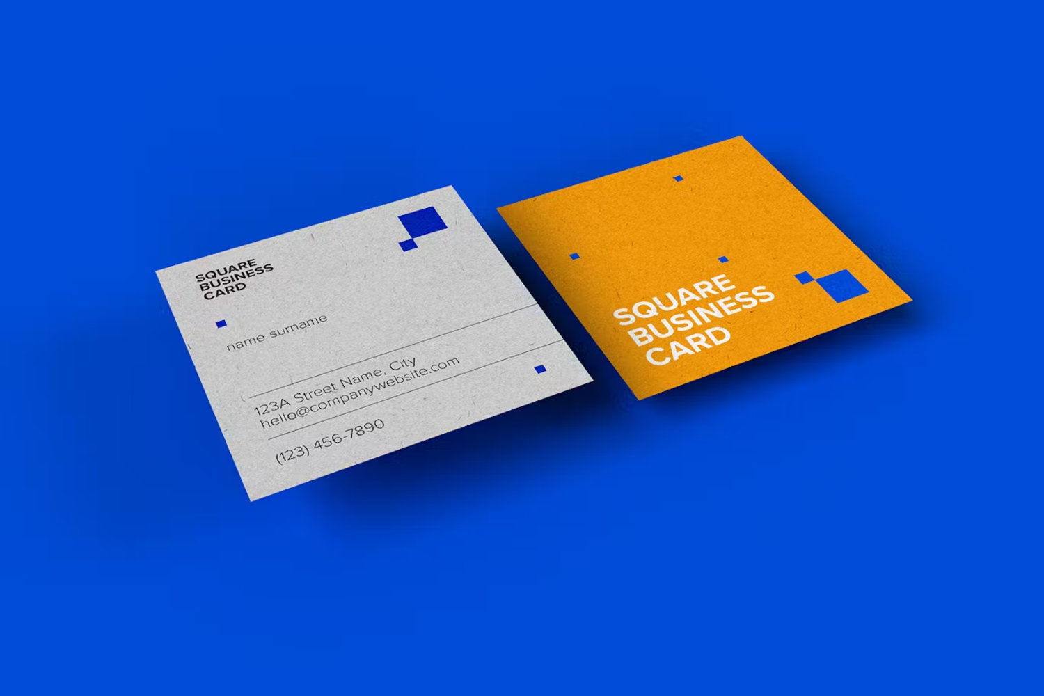 6108 品牌展示方形名片PSD样机模型-SquareBusinessCardMockup