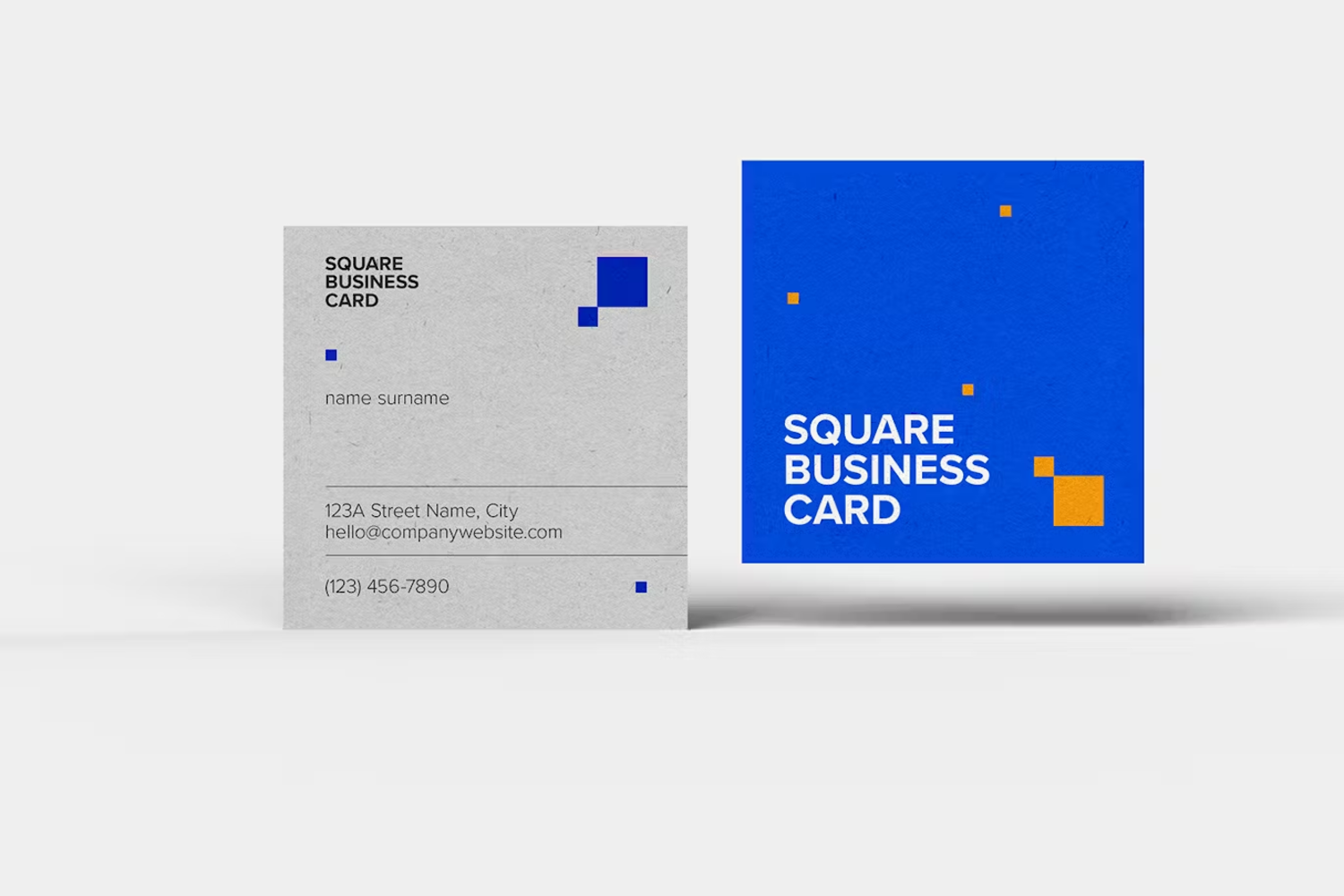 6108 品牌展示方形名片PSD样机模型-SquareBusinessCardMockup