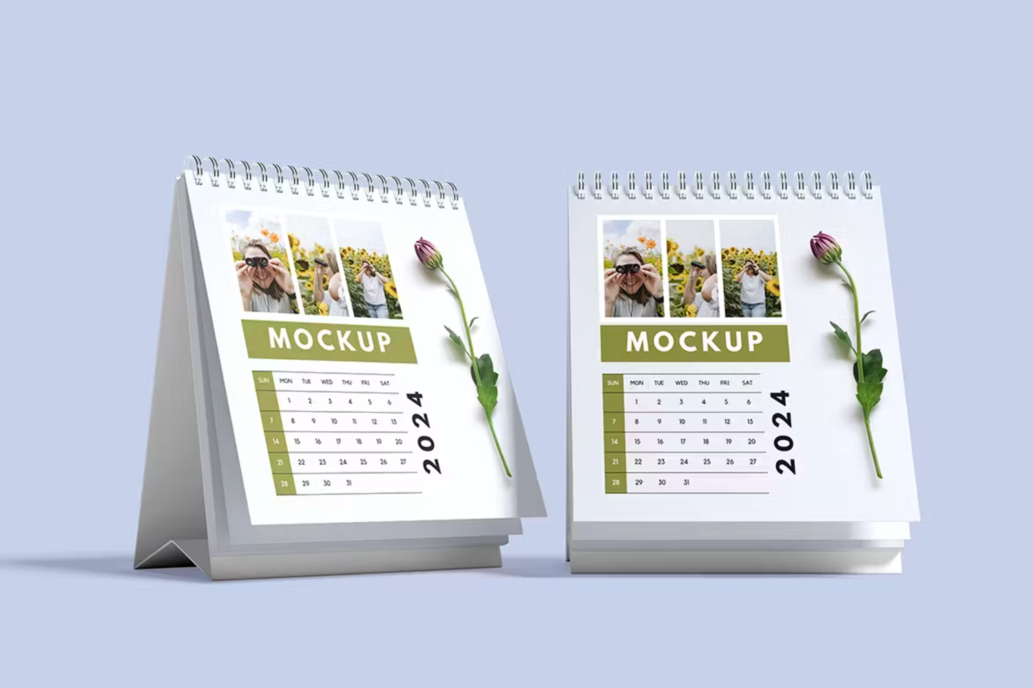 6116 创意高级风格桌面日历样机模型-Desk Calendar Mockup