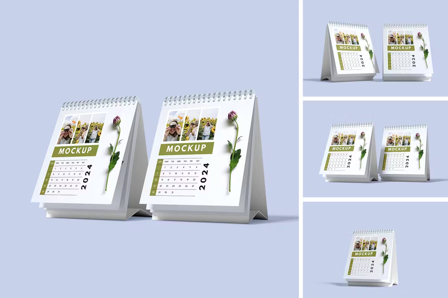 6116 创意高级风格桌面日历样机模型-Desk Calendar Mockup
