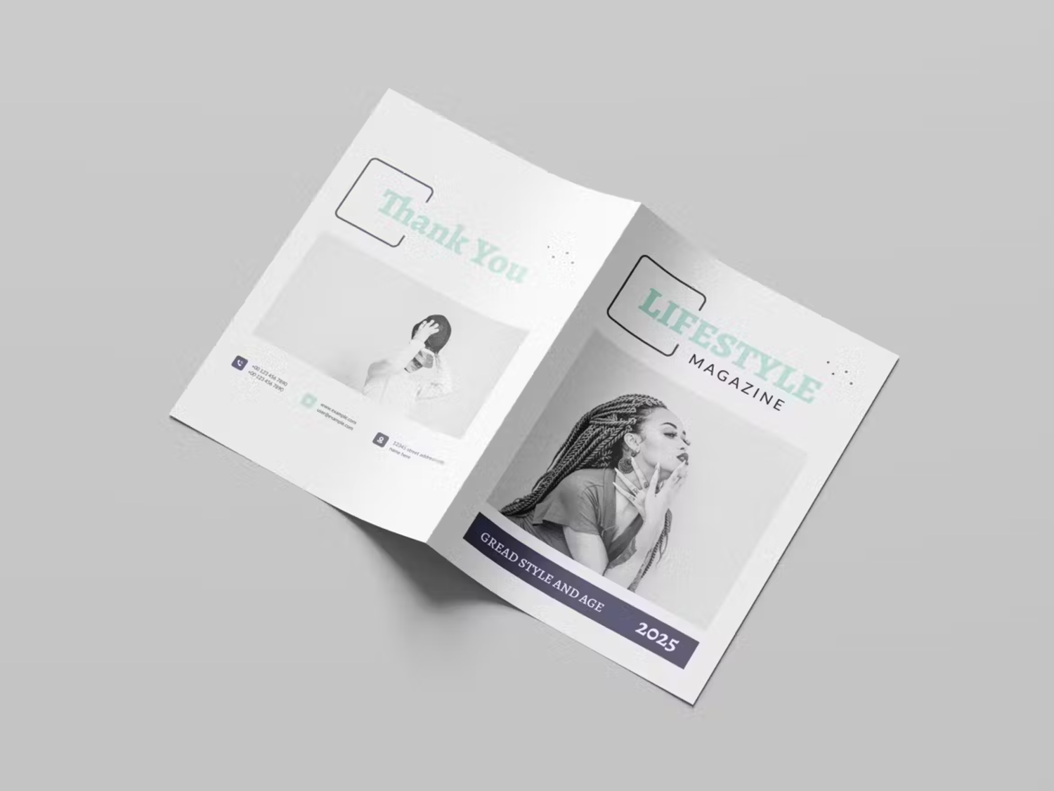 6117 时尚生活杂志样机模板-Lifestyle Magazine Template