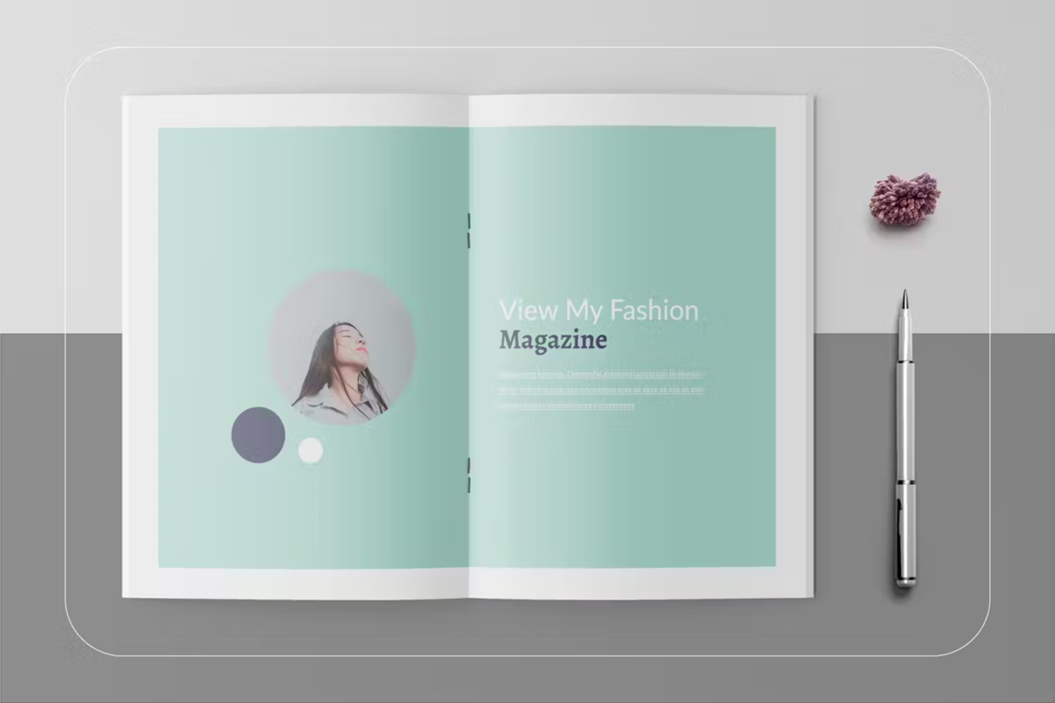 6117 时尚生活杂志样机模板-Lifestyle Magazine Template