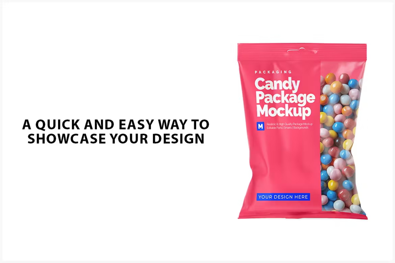 6141 口香糖糖果袋模型样机-Gum Candy Bag Mockup