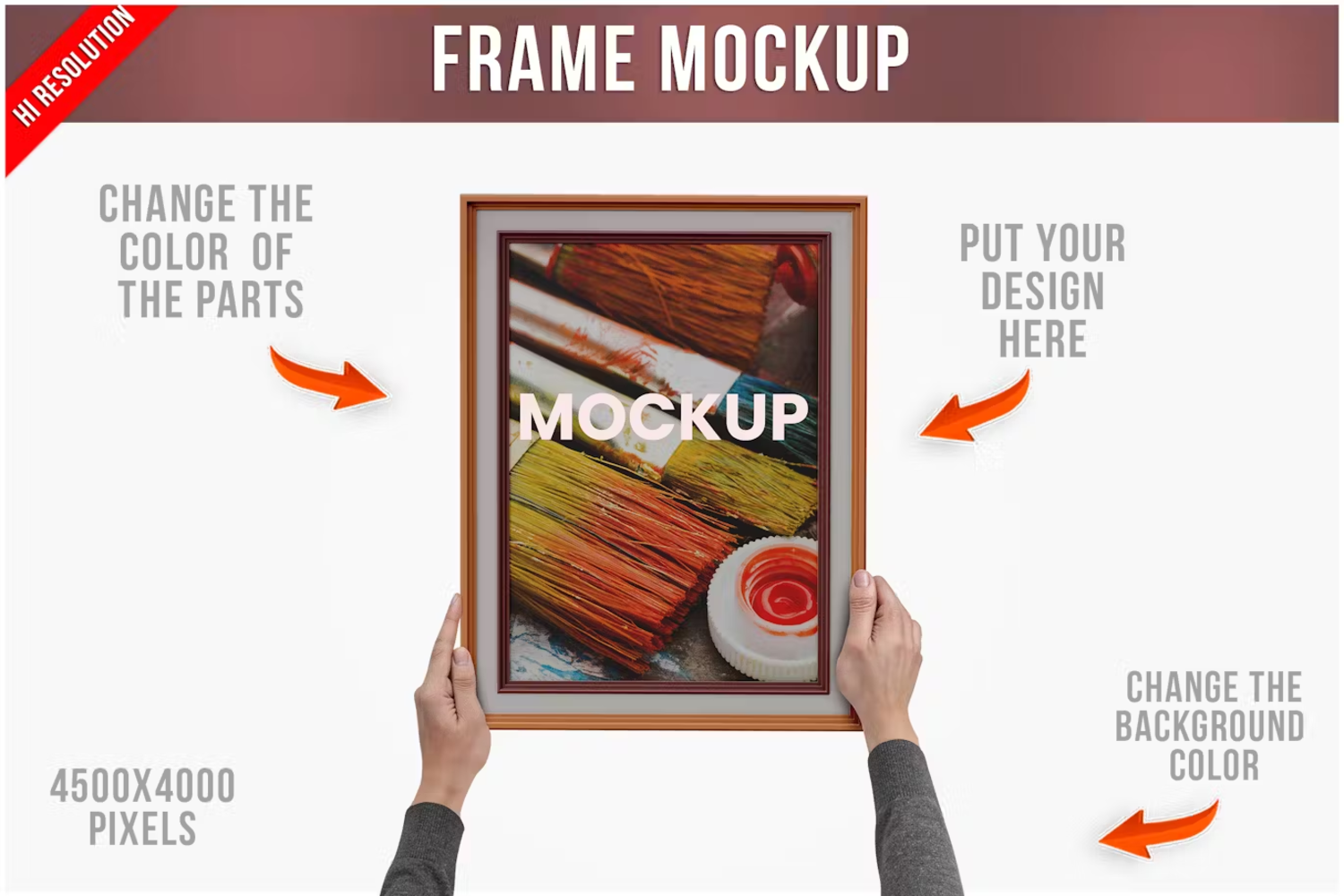 6156 创意高级画框模型样机素材-Frame Mockup