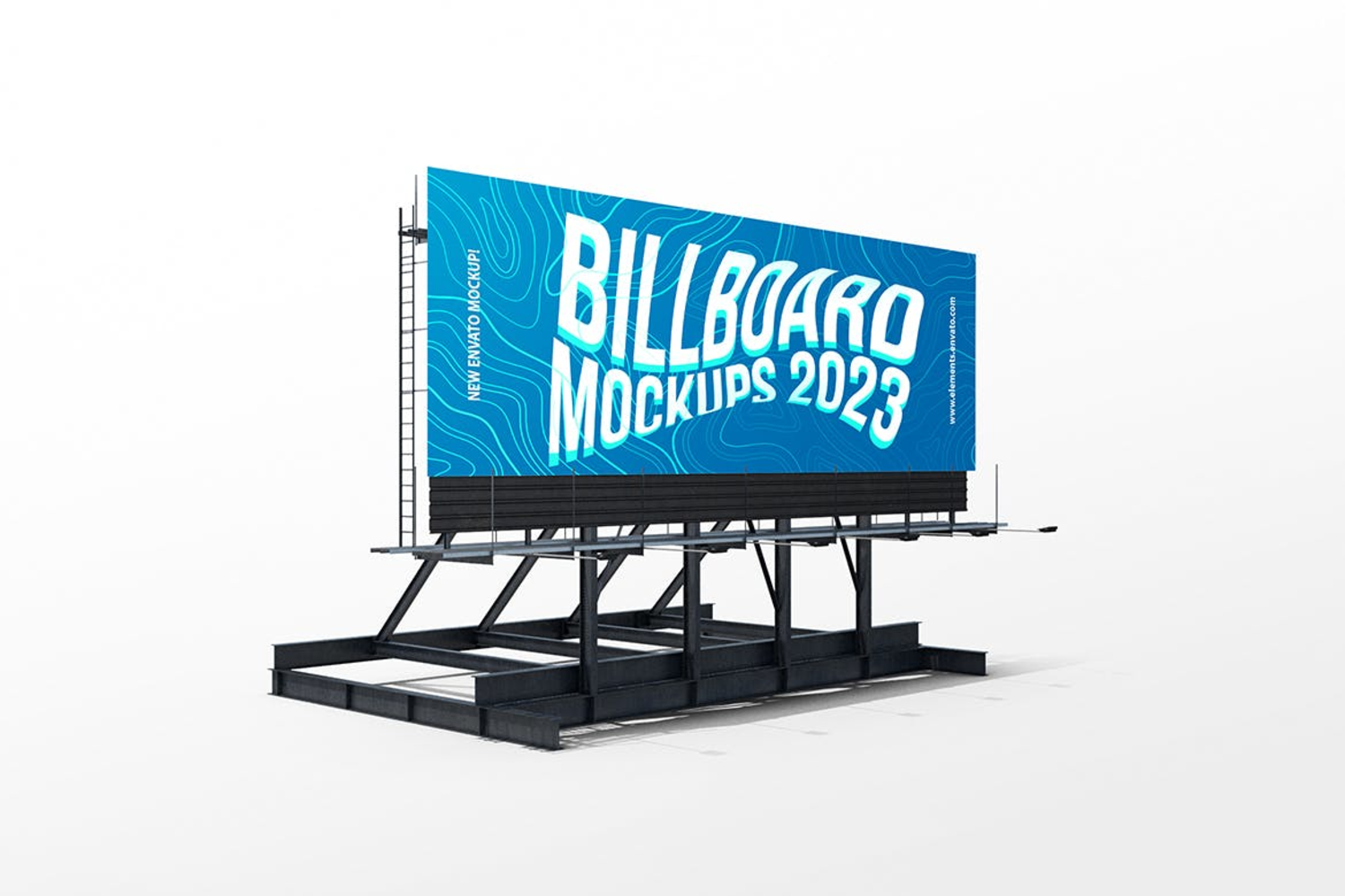 6162 高清美观景观广告牌样机-Landscape  Billboard Mockup