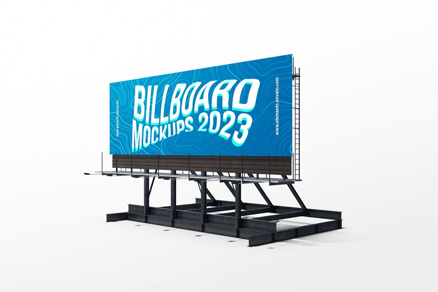 6162 高清美观景观广告牌样机-Landscape  Billboard Mockup