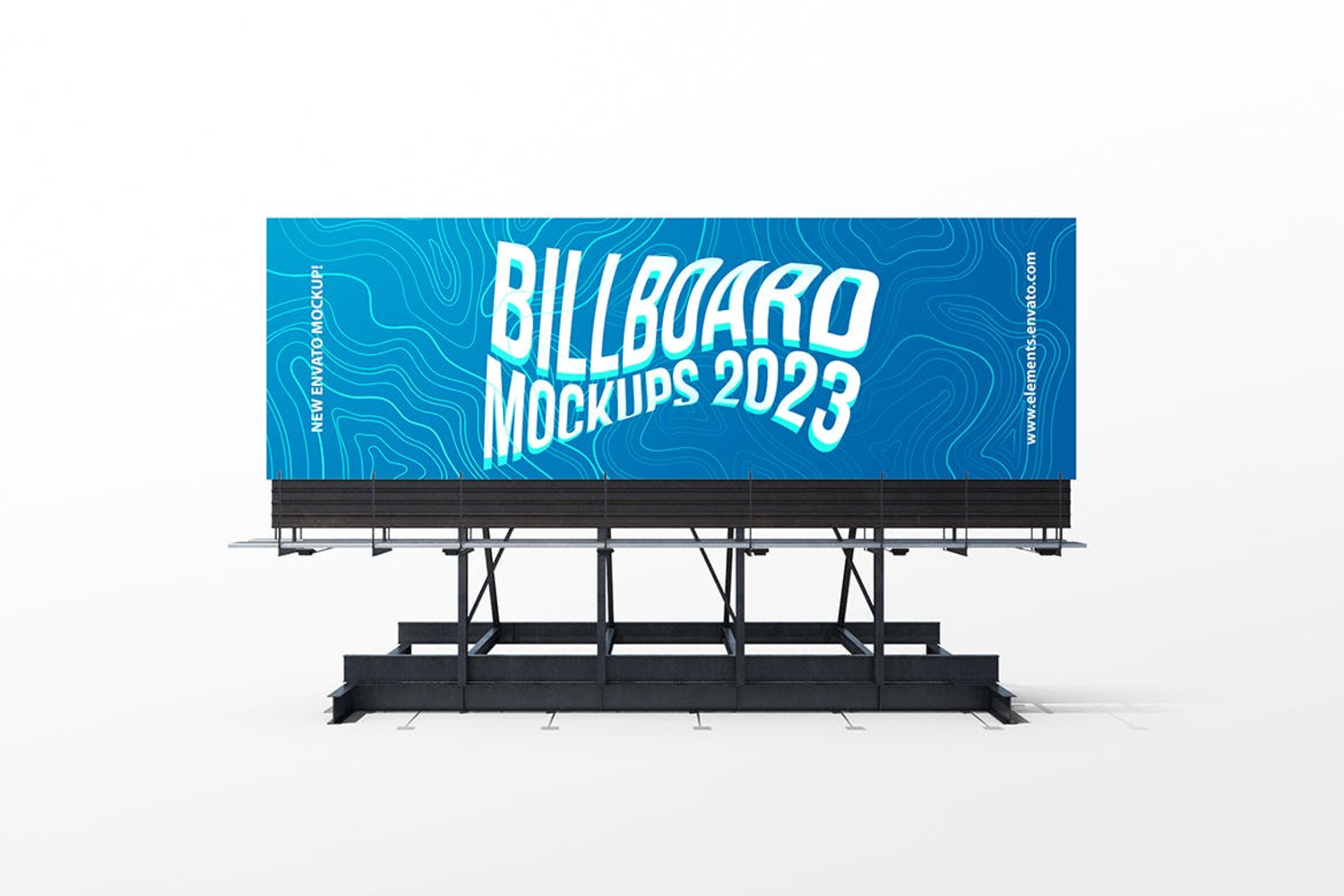 6162 高清美观景观广告牌样机-Landscape  Billboard Mockup