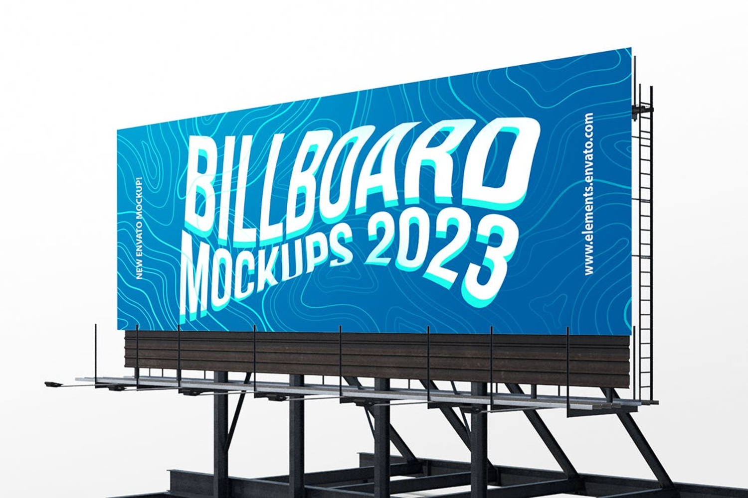 6162 高清美观景观广告牌样机-Landscape  Billboard Mockup