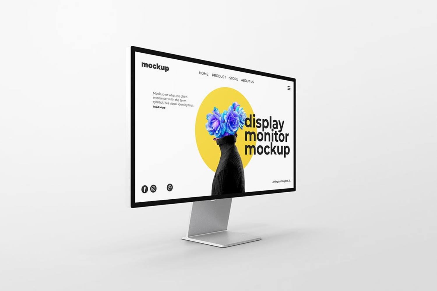 6164 多功能电脑显示监视器样机-Display Monitor Mockup