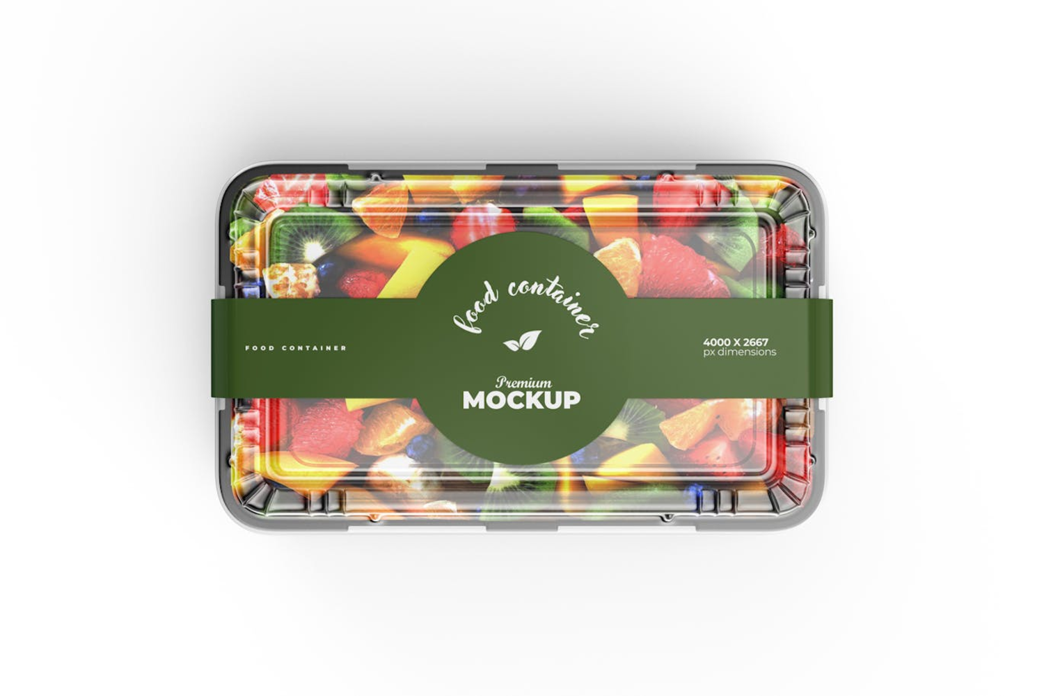 6165 透明食品容器盒样机素材-Food Container