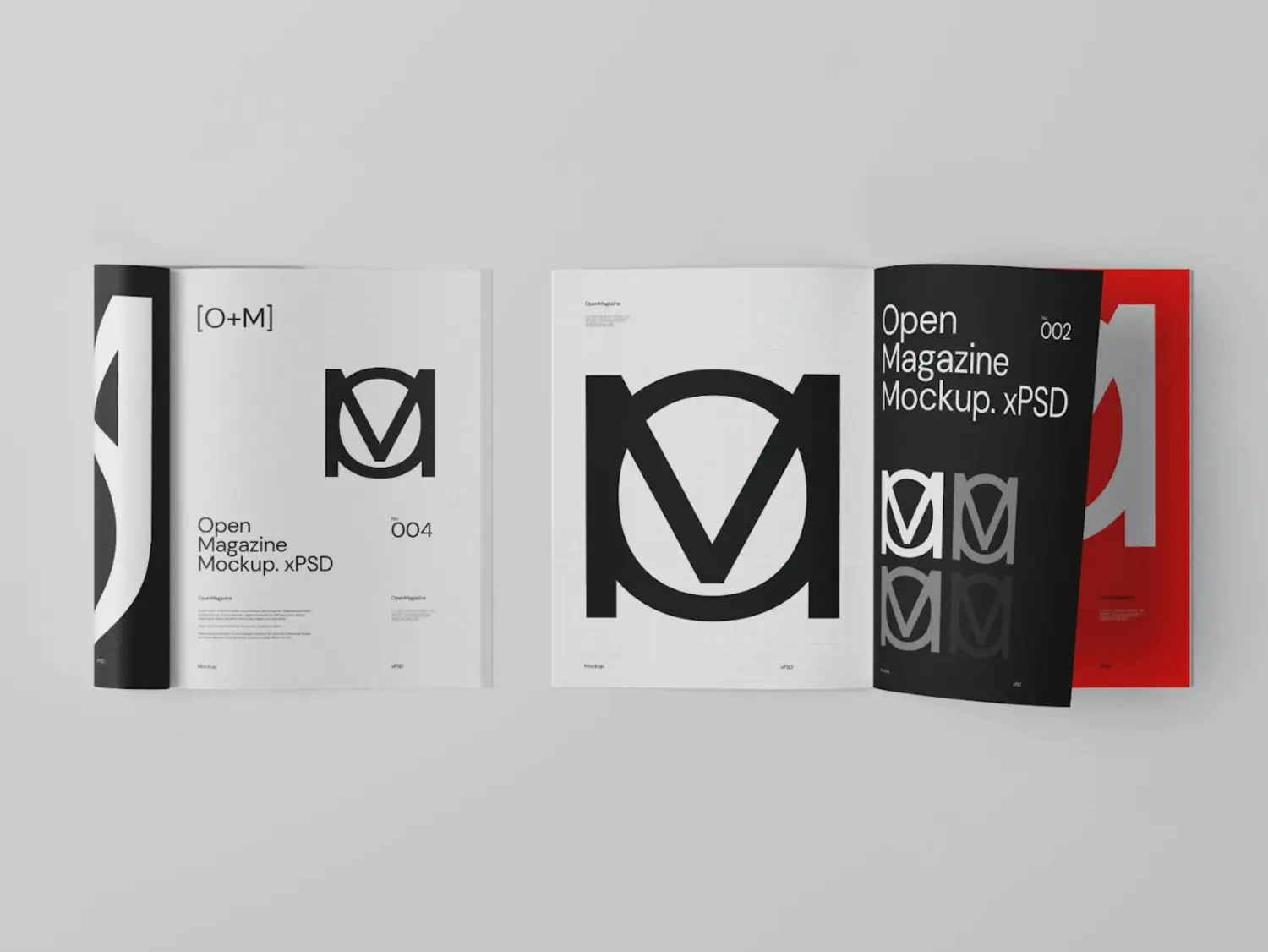 6169 时尚杂志展示模板样机-Open Magazine Mockup