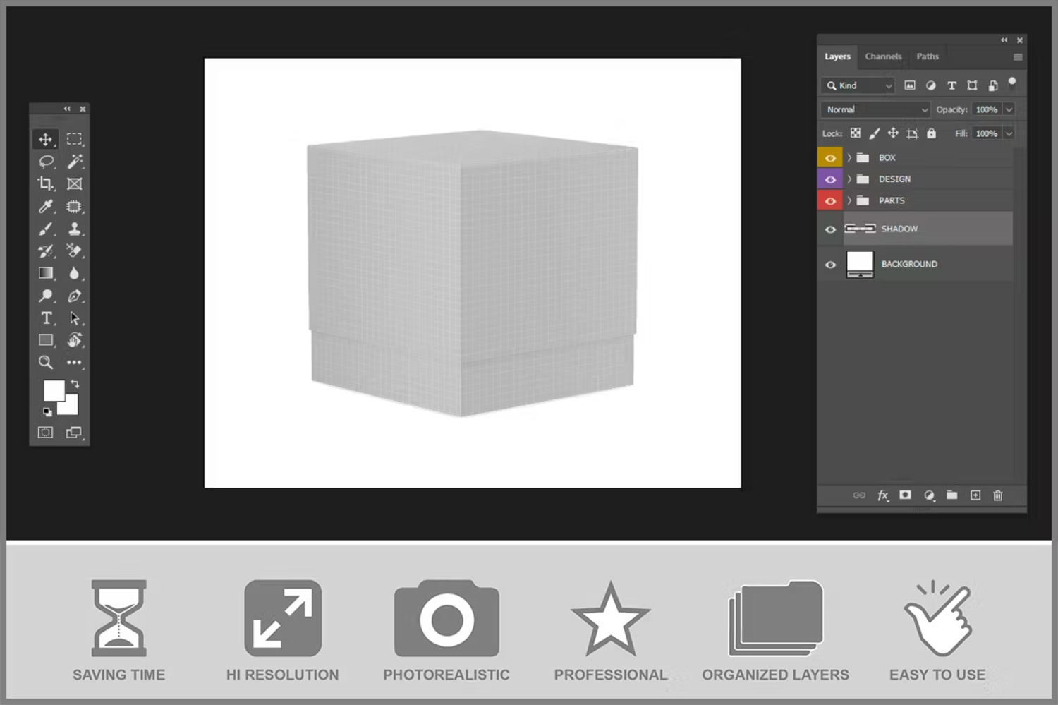 6203 高级智能方形盒子模型样机-Square Box Mockup
