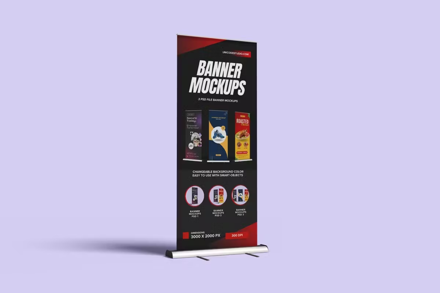 6208 专业逼真横幅展示模型样机-Roll Up Banner Mockups