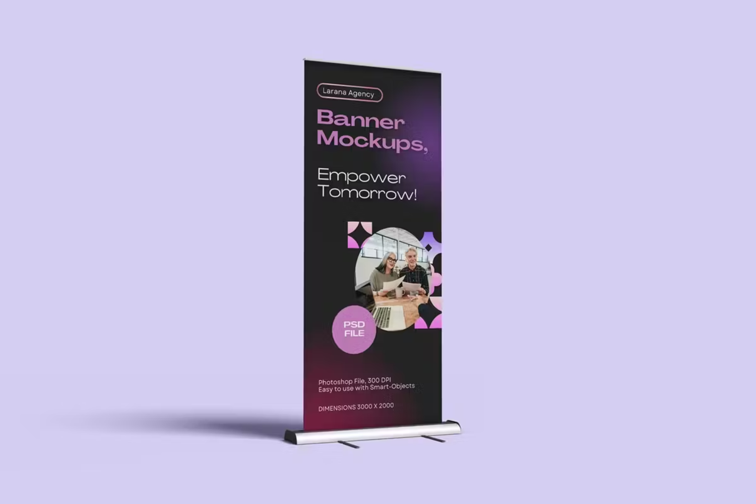 6208 专业逼真横幅展示模型样机-Roll Up Banner Mockups