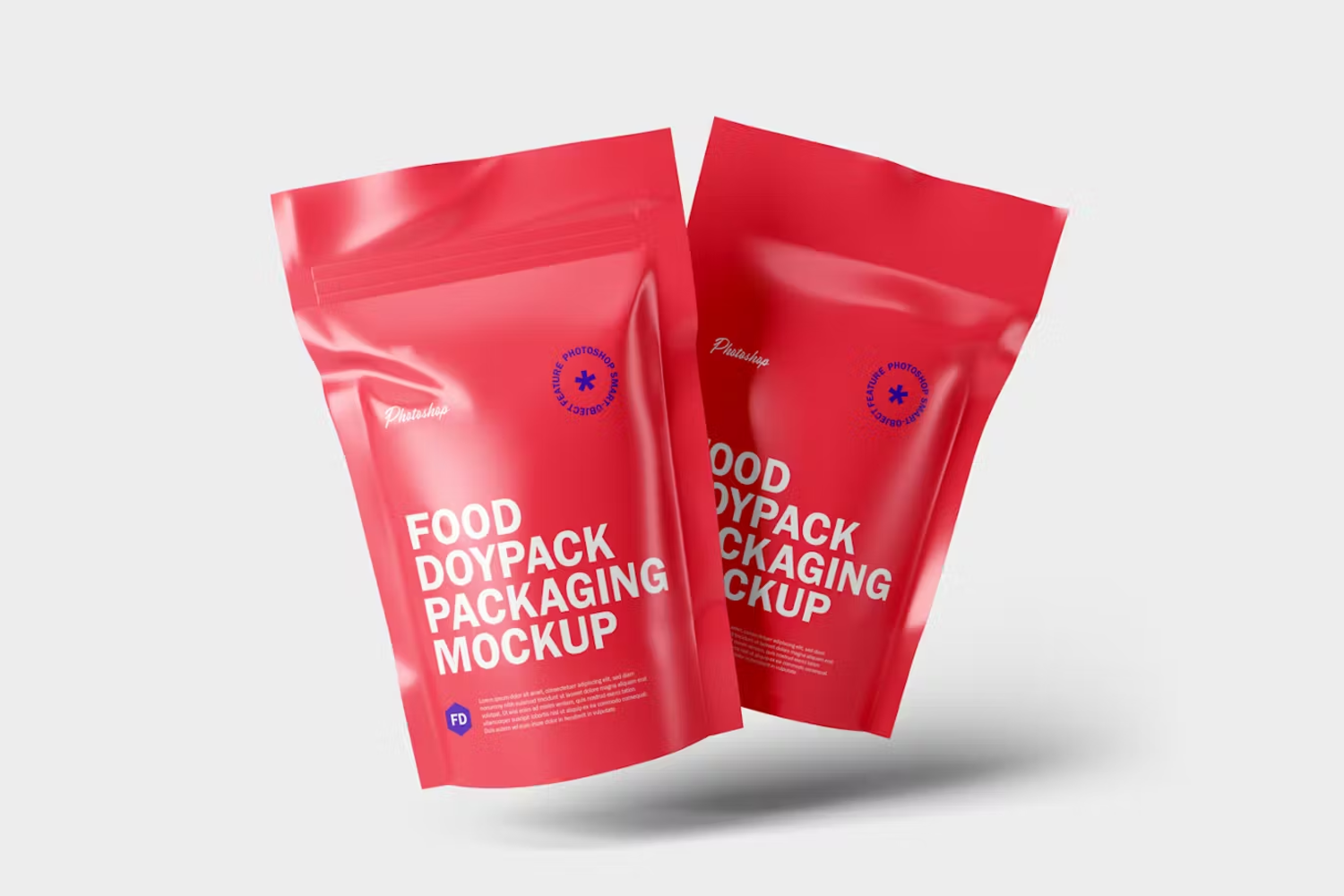 6209 美食包装袋模板设计PSD样机-Food Doypack Packaging Mockups