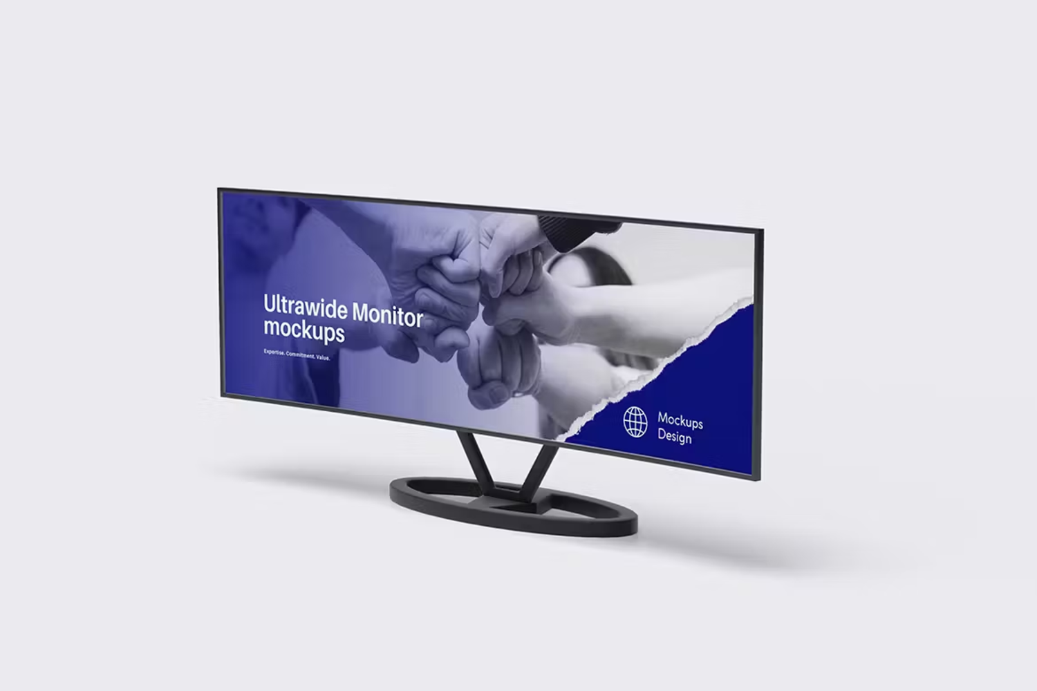 6216 高清创意定制化超宽电脑显示器模型样机-Ultrawide Monitor Mockup