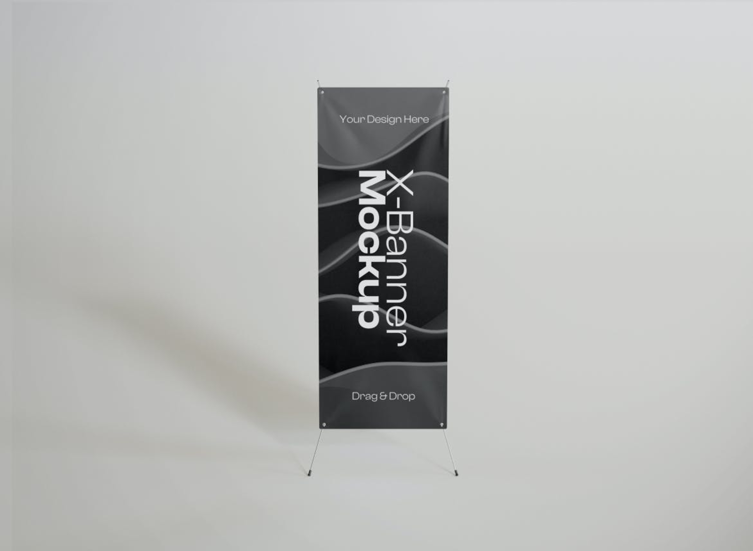 6235 创意X展架广告海报设计样机模型-x-banner-mockup