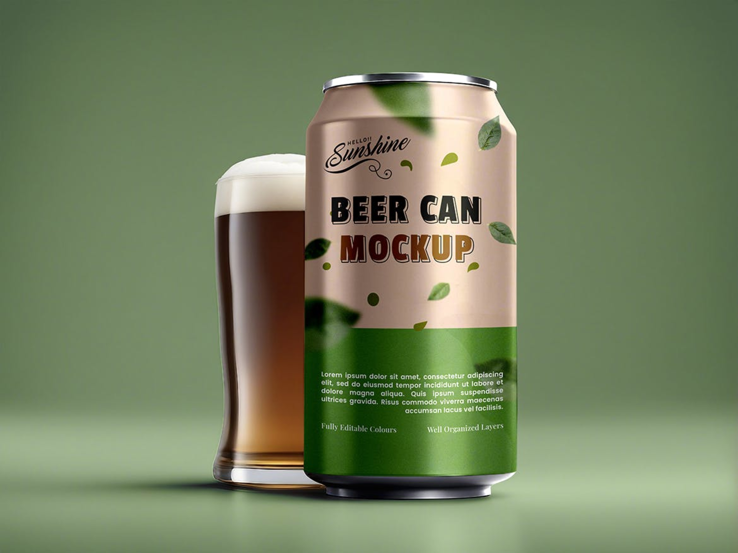 6237 易拉罐饮料罐样机模型-Drink Can Mockup