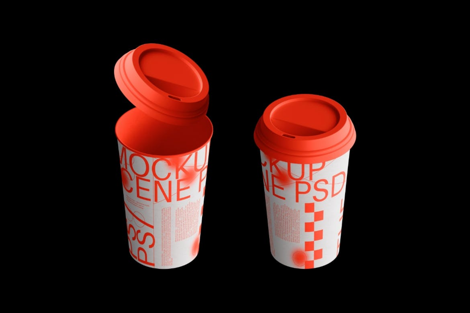 6238 高品质创意设计分层纸杯样机-Paper Cup Mockup
