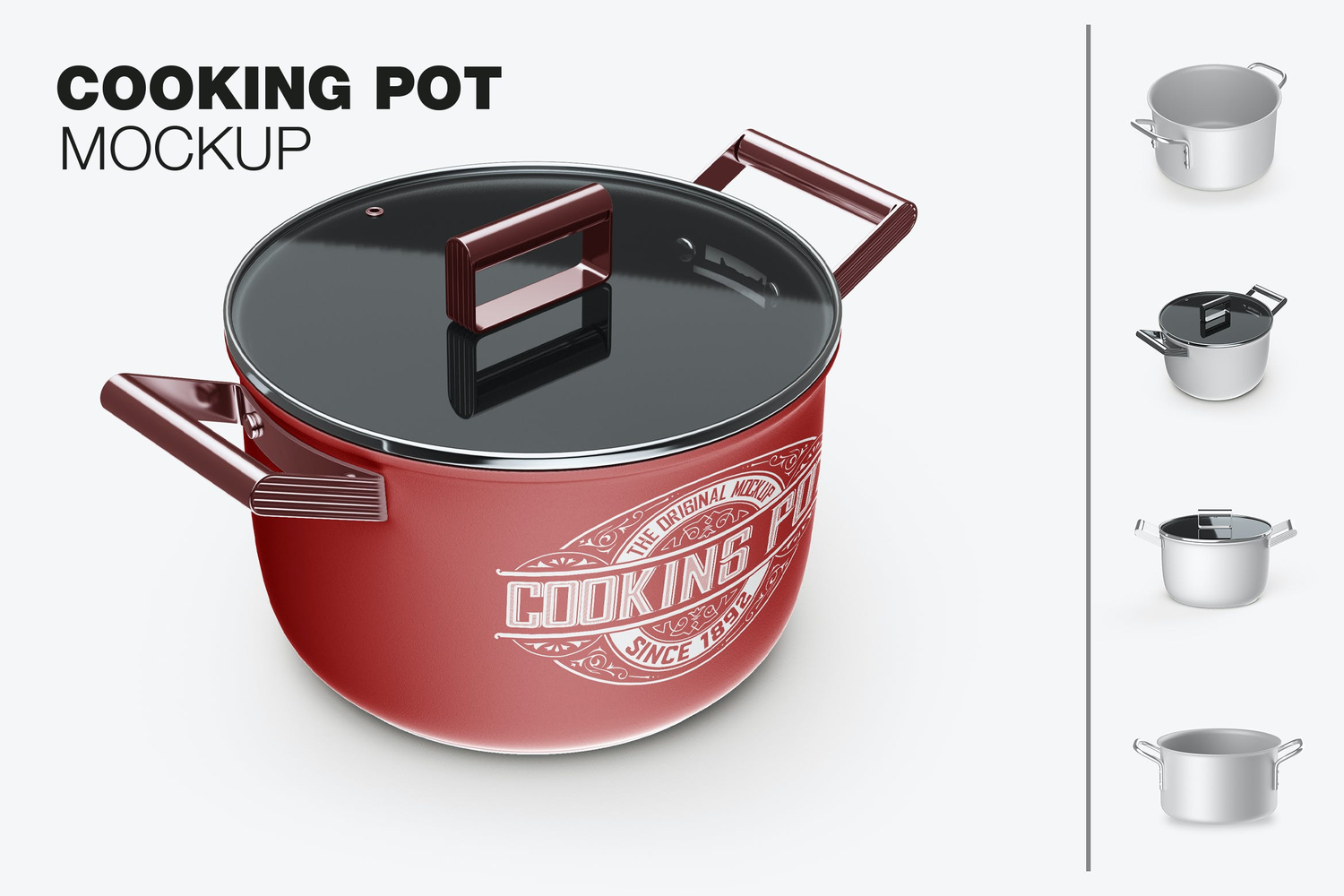 6245 烹饪锅包装设计样机-Cooking Pot Mockup