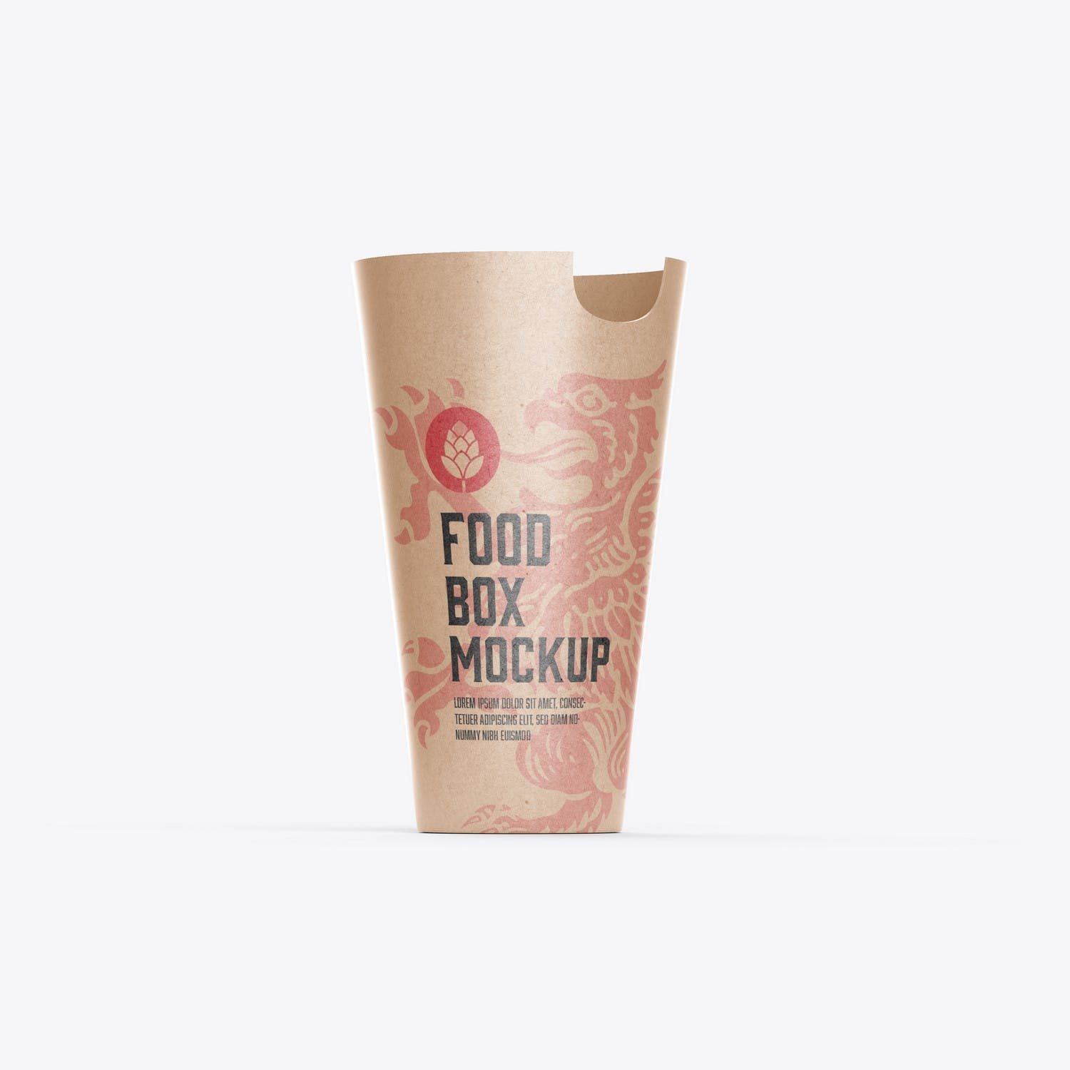 6250 牛皮纸食物盒包装设计样机-Food Pillow Box Mockup