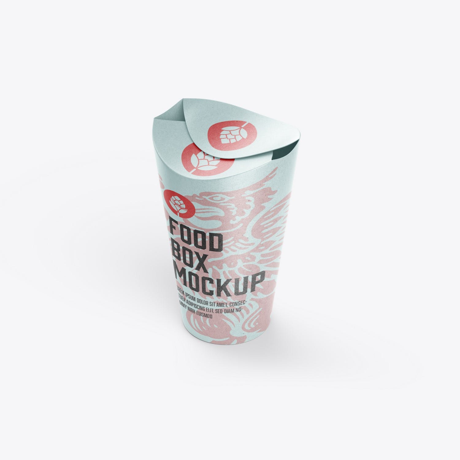 6250 牛皮纸食物盒包装设计样机-Food Pillow Box Mockup