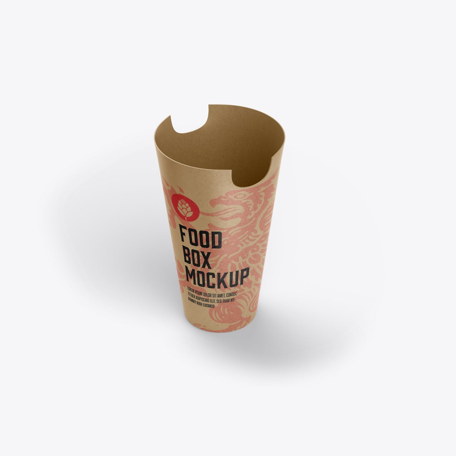 6250 牛皮纸食物盒包装设计样机-Food Pillow Box Mockup