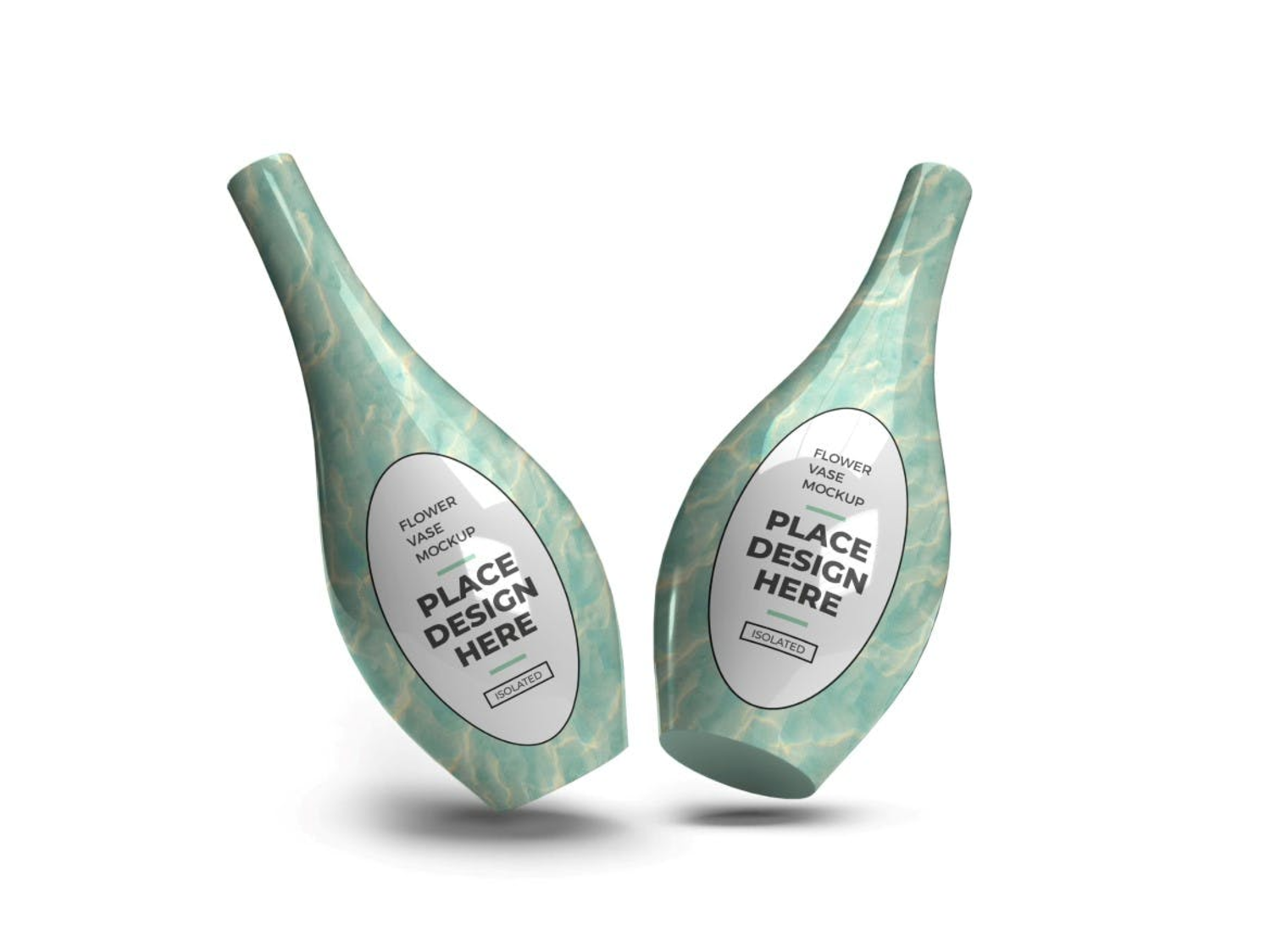 6251 陶瓷花瓶设计样机模板-Ceramic Vase Mockup Template