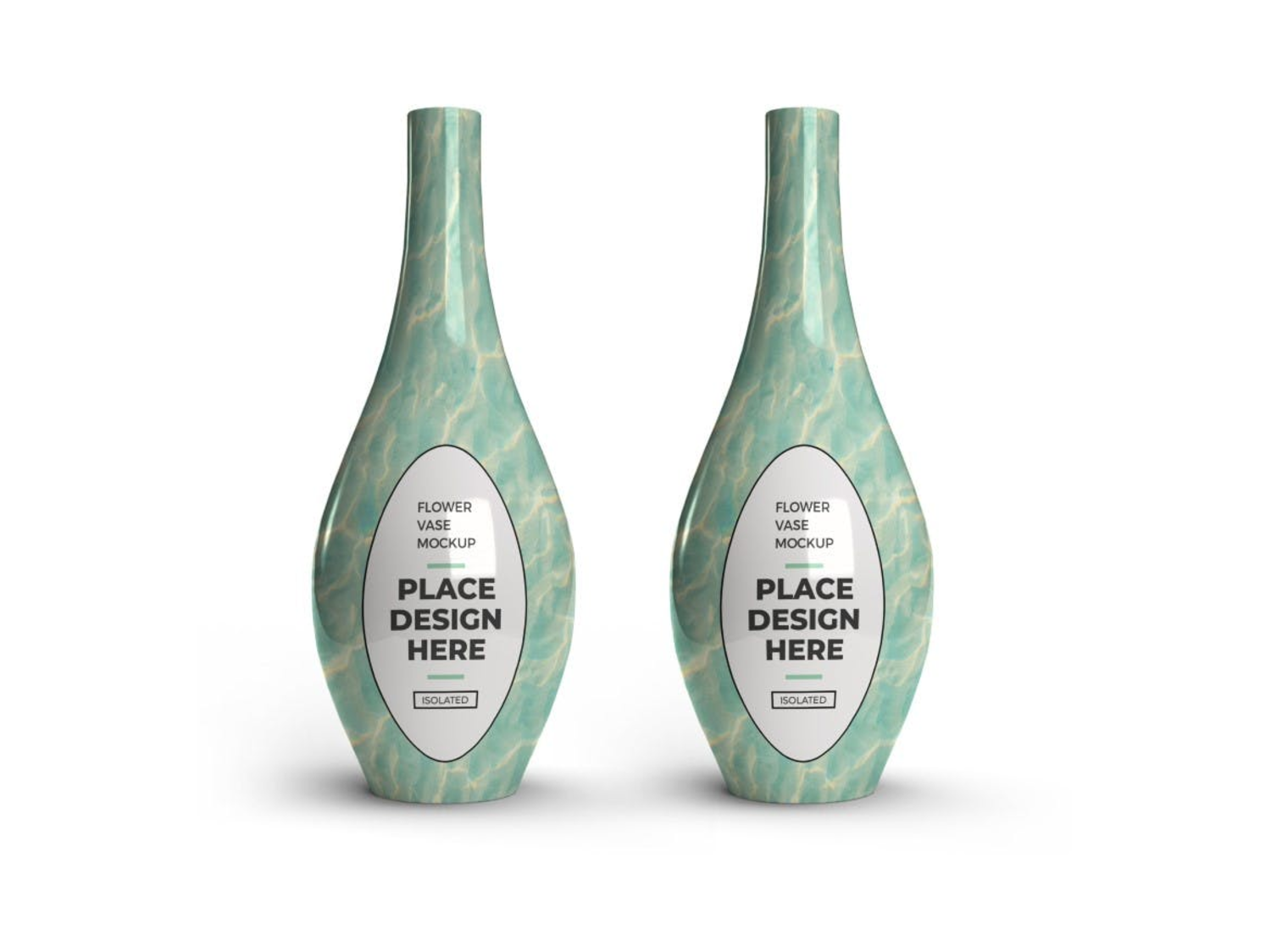 6251 陶瓷花瓶设计样机模板-Ceramic Vase Mockup Template