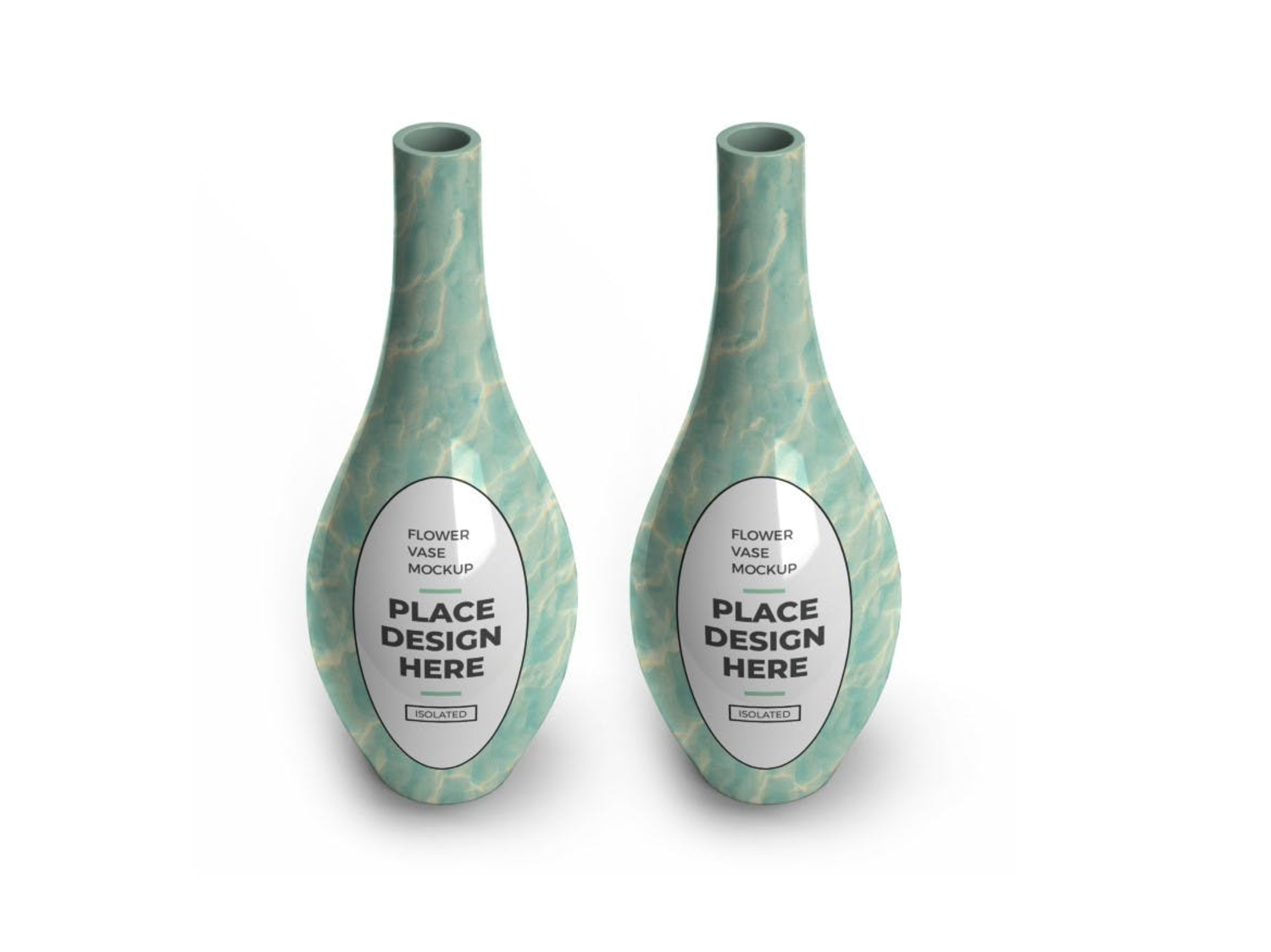 6251 陶瓷花瓶设计样机模板-Ceramic Vase Mockup Template