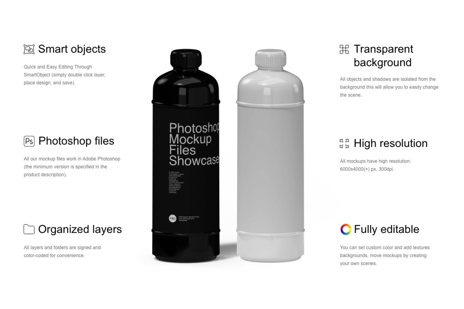 6255 塑料瓶设计包装展示样机-Plastic Bottle Mockup