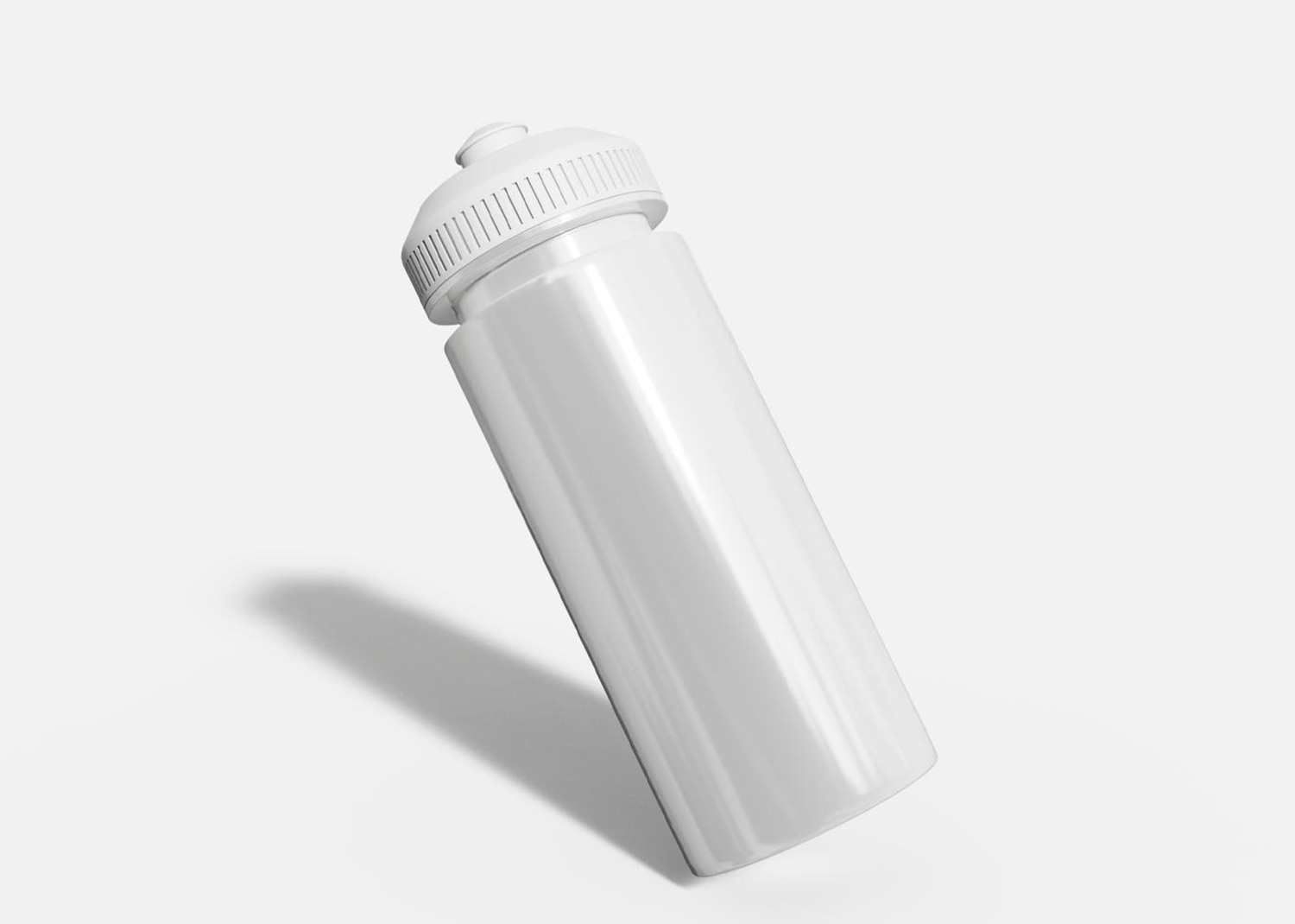 6256 塑料运动饮水瓶包装设计样机素材-Floating Plastic Sport Bottle Mockup