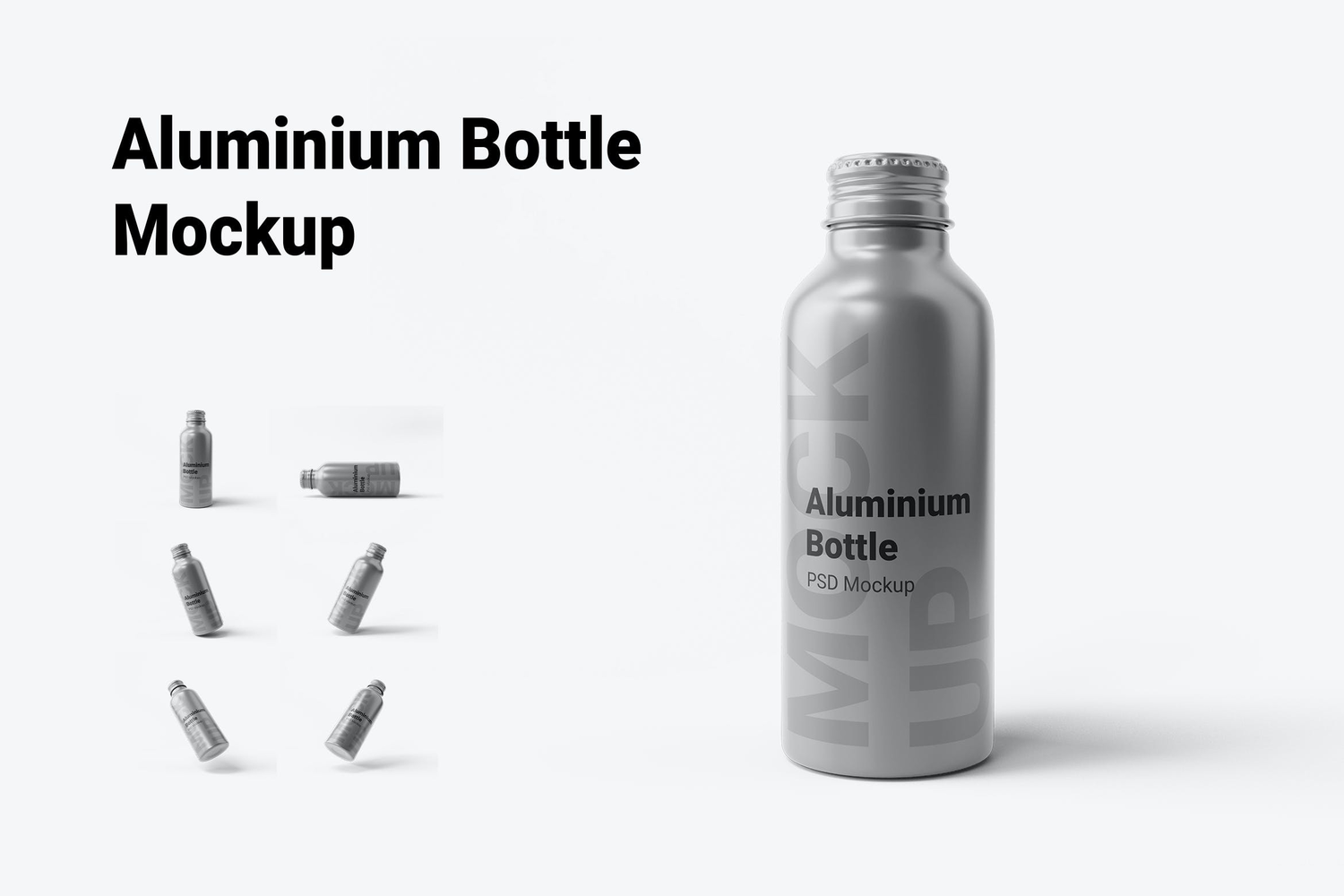 6258 铝瓶水瓶包装设计样机-Aluminium Bottle Mockup