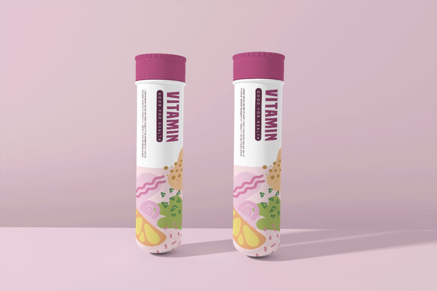 6263 维生素药瓶包装设计样机-vitamin bottle mockups