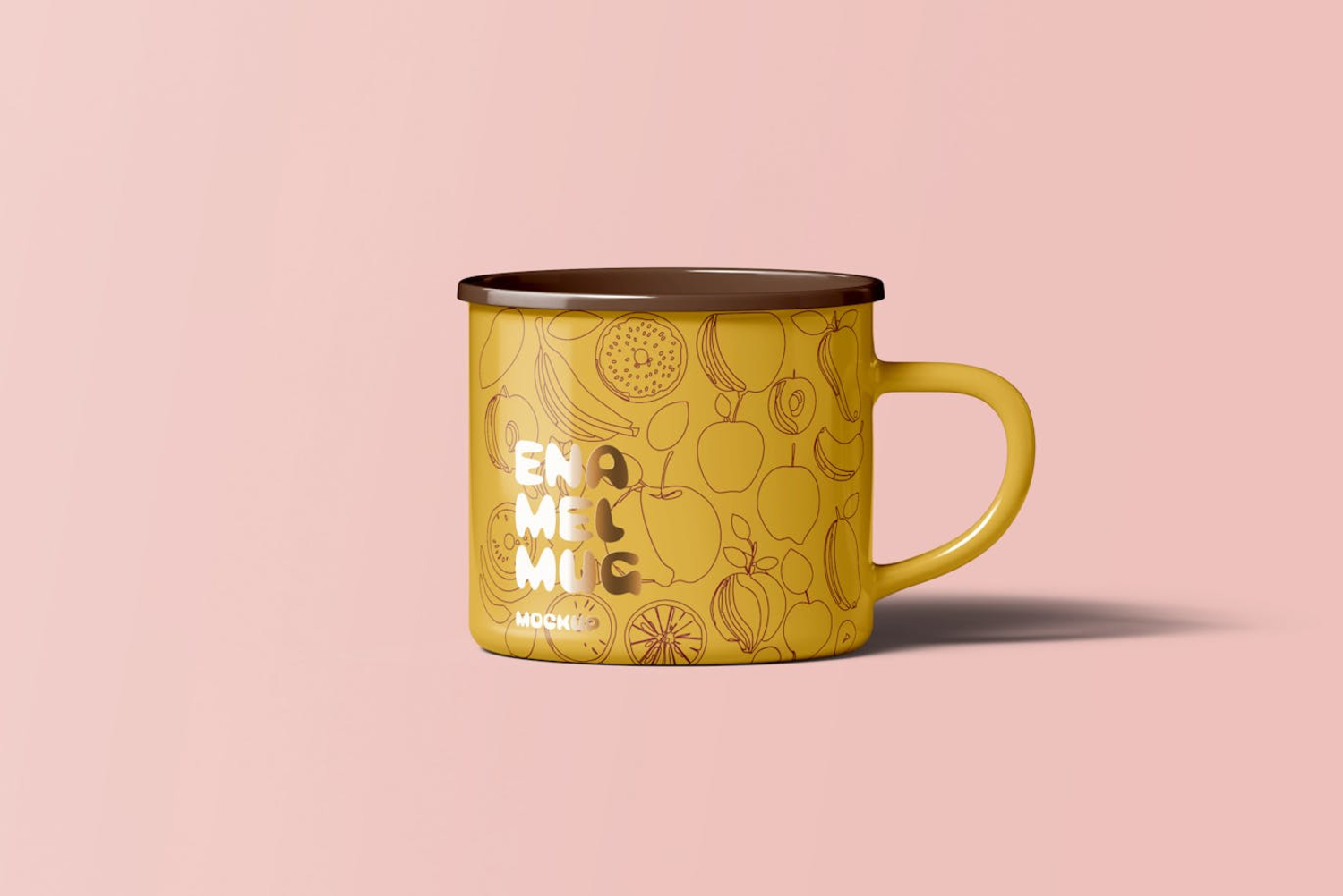 6266 多彩的搪瓷杯模型样机-Enamel Mug Mockup