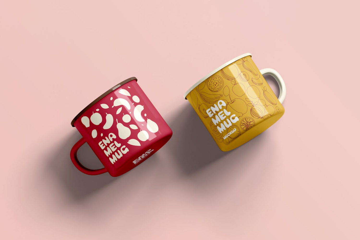 6266 多彩的搪瓷杯模型样机-Enamel Mug Mockup