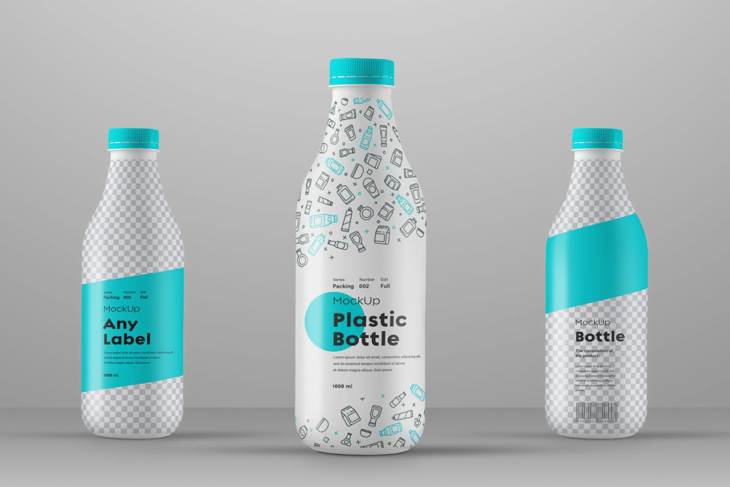 6272 创意设计大塑料瓶模型-Creative design large plastic bottle mockup