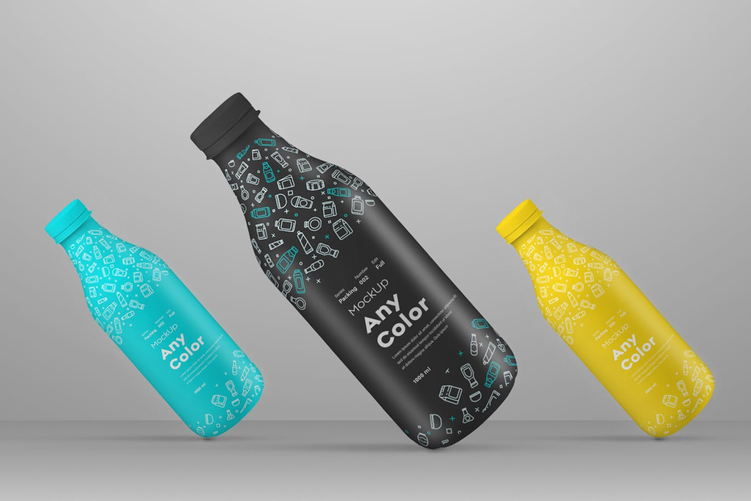 6272 创意设计大塑料瓶模型-Creative design large plastic bottle mockup