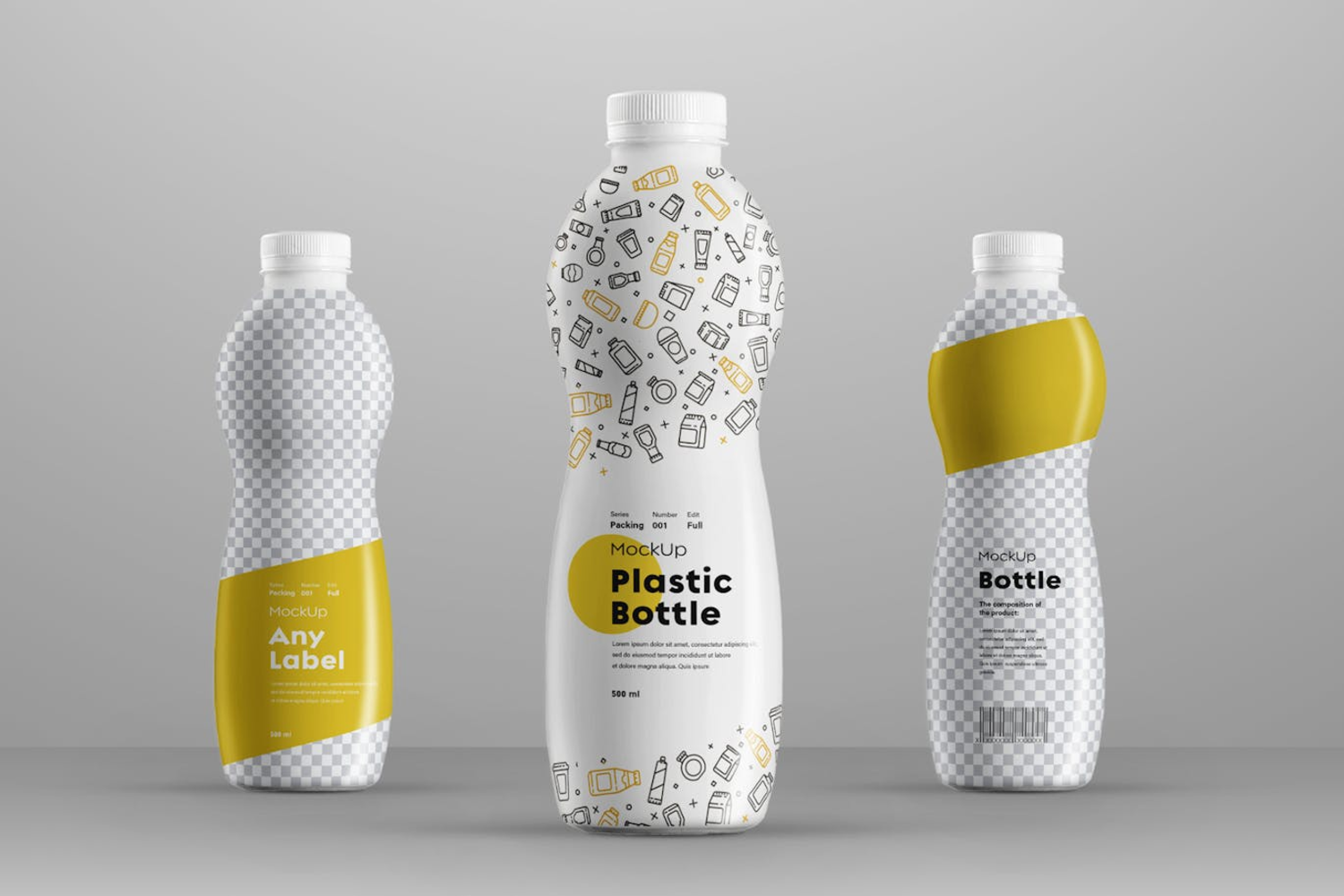 6273 透明设计环保塑料弧形瓶模型-Plastic curved bottle model
