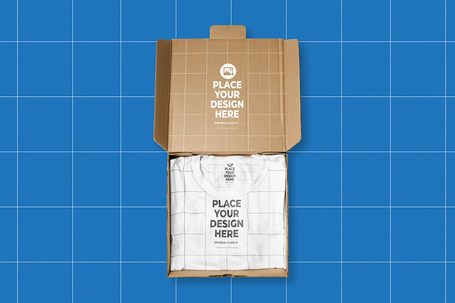 6274 创意个性化折叠T恤盒包装设计样机-Folding T-shirt box packaging design mockup