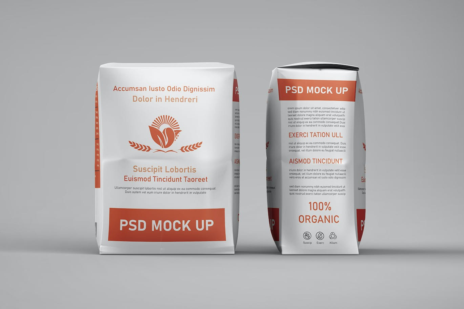 6275 创意设计面粉袋包装样机模型-Flour bag packaging mockup