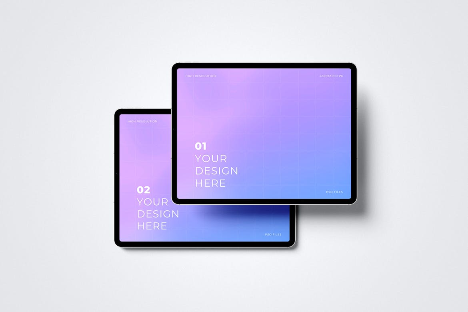 6285 横向平板电脑屏幕样机-landscape tablet screen mockup