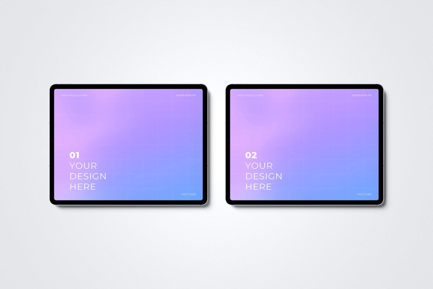 6285 横向平板电脑屏幕样机-landscape tablet screen mockup