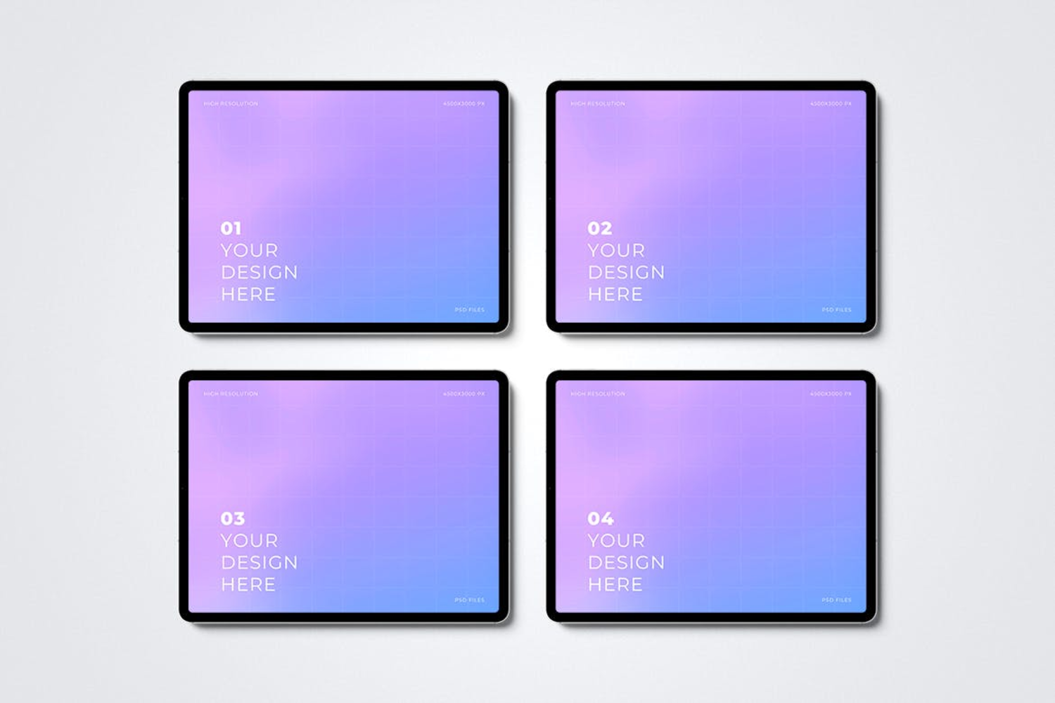 6285 横向平板电脑屏幕样机-landscape tablet screen mockup