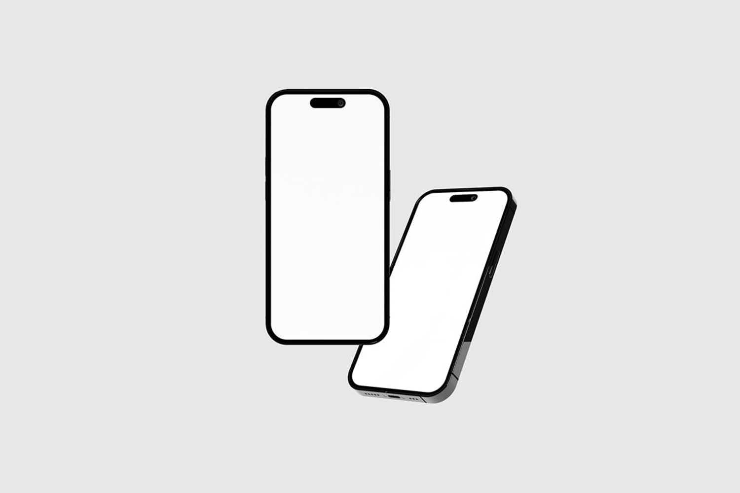 6295 浮动式效果iPhone 14手机样机-floating style iphone 14 mockup